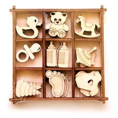 Набор украшений в коробке/10,5х10,5 /Детский №1 Орландо