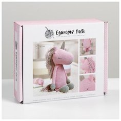 Набор для вязания Арт Узор Амигуруми: мягкая игрушка "Единорожик Олби", 10*4*14 см