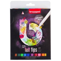Набор фломастеров Bruynzeel Light 12 цветов, в блистере