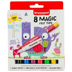 Набор фломастеров Bruynzeel Kids Magic 8 цветов, в картонной упаковке