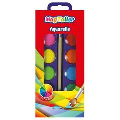 Краски MagTaller MINI 12цв.+кисточка, пластик.уп+картон.короб.