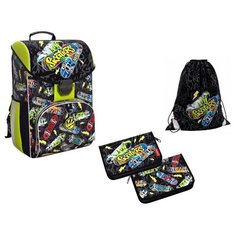 Ученический ранец ErichKrause® ErgoLine® 15L Neon Skate с наполнением 48339/1