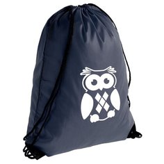 Мешок для обуви со световозвращающей аппликацией COVA, 36х48cm, черный, Сова