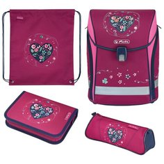 Herlitz Ранец школьный New Midi Plus Heart с наполнением 50027606