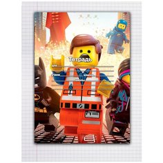 Набор тетрадей 5 штук, 12 листов в клетку с рисунком Lego роботы Drabs