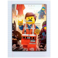 Набор тетрадей 5 штук, 12 листов в линейку с рисунком Lego роботы Drabs