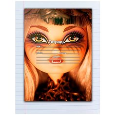 Набор тетрадей 5 штук, 12 листов в линейку с рисунком Кукла вампир Drabs