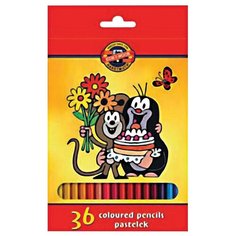Карандаши цветные KOH-I-NOOR "Крот", 36 цветов, грифель 3,2 мм, заточенные (3655036026KSRV)
