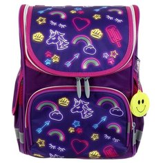 Ранец Стандарт Сalligrata Мишутка 34*25*13 дев Единороги неон 4650355 Calligrata