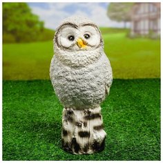 Садовая фигура "Сова на дереве" серая 26см 4266098 Хорошие сувениры