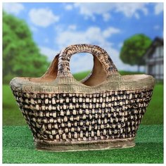 Фигурное кашпо "Плетенка", 15 л 1998810 Керамика ручной работы