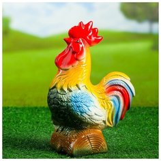 Садовая фигура "Петух на бревне" 29см 3469469 Хорошие сувениры