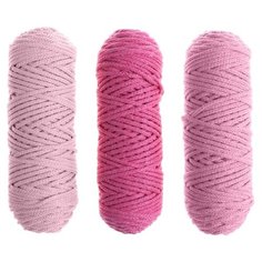 Шнур для вязания 3мм 100% хлопок, 50м/85гр, набор 3шт (Комплект 8) 3676585 Osttex