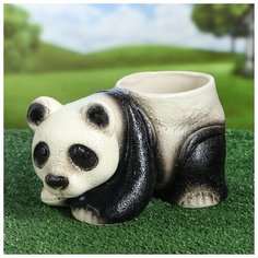 Фигурное кашпо "Панда", 4 л 1102238 Керамика ручной работы