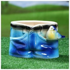 Фигурное кашпо "Птичка и шорты", 2.9 л 835439 Керамика ручной работы