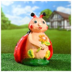 Садовая фигура "Божья коровка" красная 30см 3467707 Хорошие сувениры