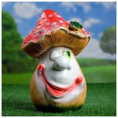 Садовая фигура "Мухомор с лягушкой" большой 781509 Хорошие сувениры