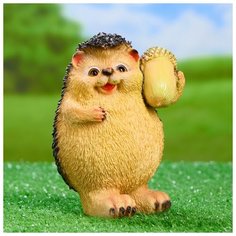 Садовая фигура "Ежик с желудем" 10,5х10х15,5см 4793747 Хорошие сувениры