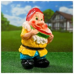 Садовая фигура "Гном с арбузом" 35х22см 4765757 Хорошие сувениры
