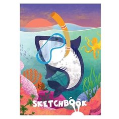 Блокнот Проф-Пресс Скетчбук Акула цветная А5