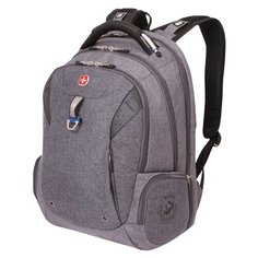 Рюкзак WENGER, универсальный, серый, черные вставки, функция ScanSmart, 31 л, 47х34х20 см, 5902403416
