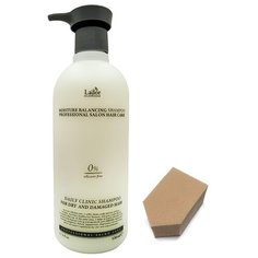 LADOR Шампунь для волос MOISTURE BALANCING, 530мл + спонж