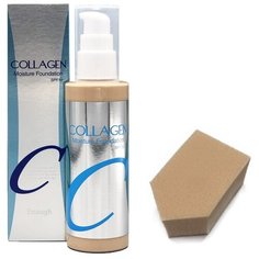 Enough Тональный крем Collagen Moisture Foundation SPF 15 со спонжем, 100 мл, оттенок: 21