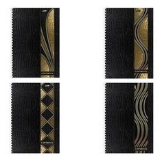 Тетрадь 96 листов А4 HATBER гребень клетка 3D-фольга и 3D-лак "Gold Style"