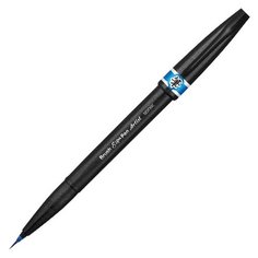 Ручка-кисть PENTEL (Япония) "Brush Sign Pen Artist", линия письма 0,5-5 мм, голубая, SESF30C-S