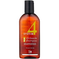 Sim Sensitive терапевтический шампунь SYSTEM 4 Climbazole Shampoo 2 для сухих, окрашенных и поврежденных волос, 215 мл