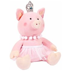 Мягкая игрушка ABtoys Свинка принцесса с короной 22 см