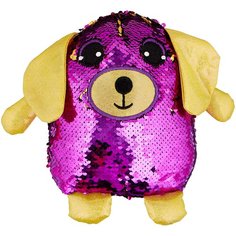 Мягкая игрушка ABtoys Собака с пайетками фиолетовая 20 см