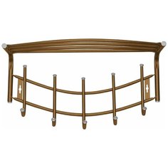 Вешалка Nika Премиум-4 5 крючков медный антик