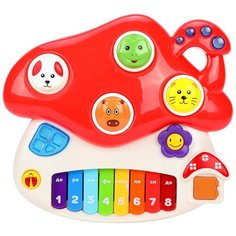 Развивающая игрушка Жирафики Грибок, белый/красный