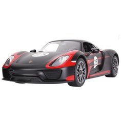 Легковой автомобиль Rastar Porsche 918 Spyder (70710) 1:14 33 см черный/красный