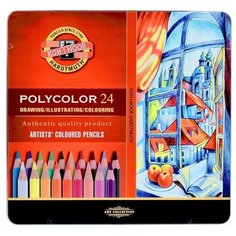 KOH-I-NOOR Карандаши цветные Polycolor, 24 цвета (3824024002PL)