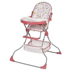 Стульчик для кормления Polini 252, лесные друзья розовый