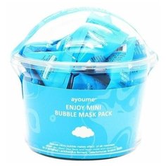 Ayoume Enjoy Mini Bubble Mask Pack Пузырьковая очищающая маска, 3 г, 30 шт.