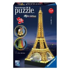 Пазл Ravensburger 3D Ночная Эйфелева башня (12579), 216 дет.