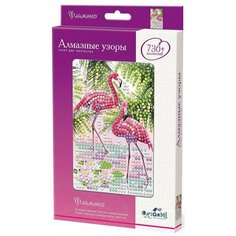 Origami Набор алмазной вышивки Алмазные узоры Фламинго (04728) 10х15см