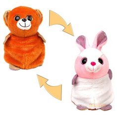 Мягкая игрушка Junfa Toys Вывернушка Зайка-Медведь 16 см