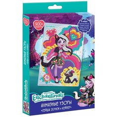 Origami Набор алмазной вышивки Алмазные узоры Enchantimals Сейдж Скунси и Кейпер (04730) 10x15см