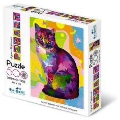 Пазл Origami Арт-терапия Поп-арт Кошка (05564), 500 дет.