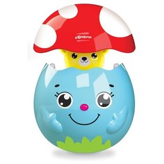 Неваляшка Азбукварик Грибочек-сюрприз голубой/красный