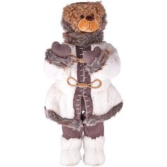 Фигурка KARLSBACH Медведь девочка 68 см белый/коричневый