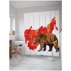 Штора для ванной JoyArty Советский медведь 180х200 (sc-26790429)