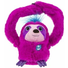 Интерактивная мягкая игрушка 1 TOY Robo Pets Крошка Ленивец розовый