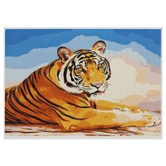 Рыжий кот Картина по номерам "Тигр на закате" 30х40 см (Х-8083)