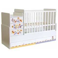 Кроватка Polini Simple 1100 Слоник на шаре / Панды / Пряничный домик / Прогулка, поперечный маятник прогулка