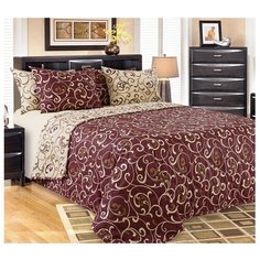 Покрывало Текс-Дизайн Вензель 160x210 см, коричневый